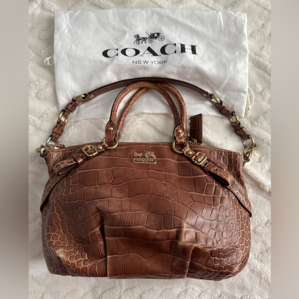 Coach Madison Sophia Embossed Croc Leather with LIGHTLY worn